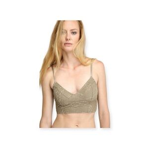 Free People Lace Cropped Longline Bustier Bra Sz. S